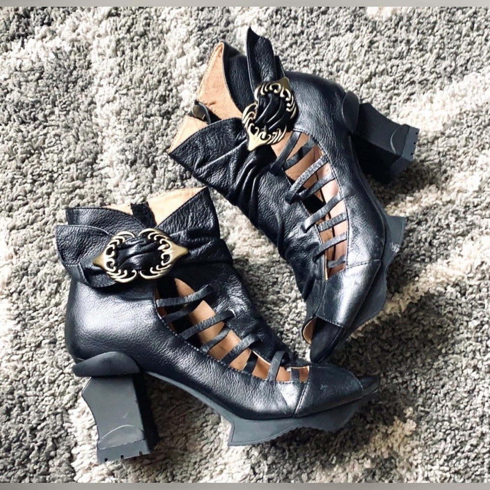 ****SOLD**** L'ATISTE Black Strappy Ankle Boots